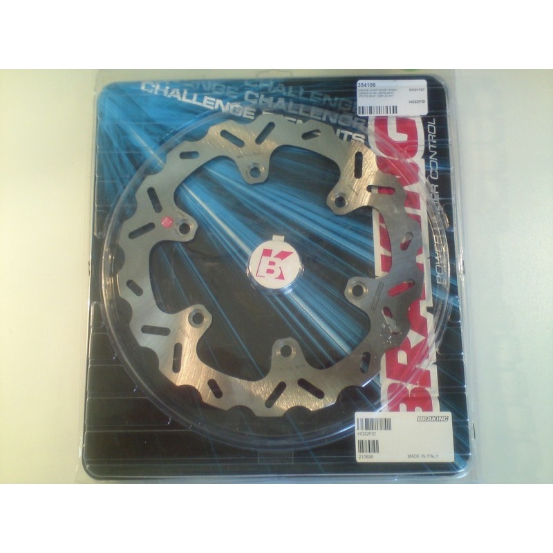 DISQUE DE  FREIN AVANT BRAKING TYPE ORIGINE  HONDA 400 VFR400R  NC30 - 91 A 94